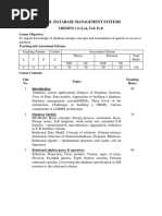 CP201 Database Management Systems:: CREDITS 6 (L 4, T 0, P 2)