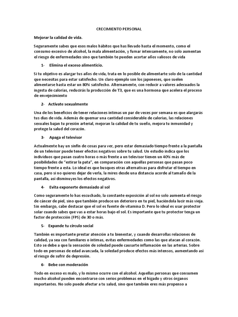 Crecimiento Personal | PDF | Desarrollo personal | Liderazgo