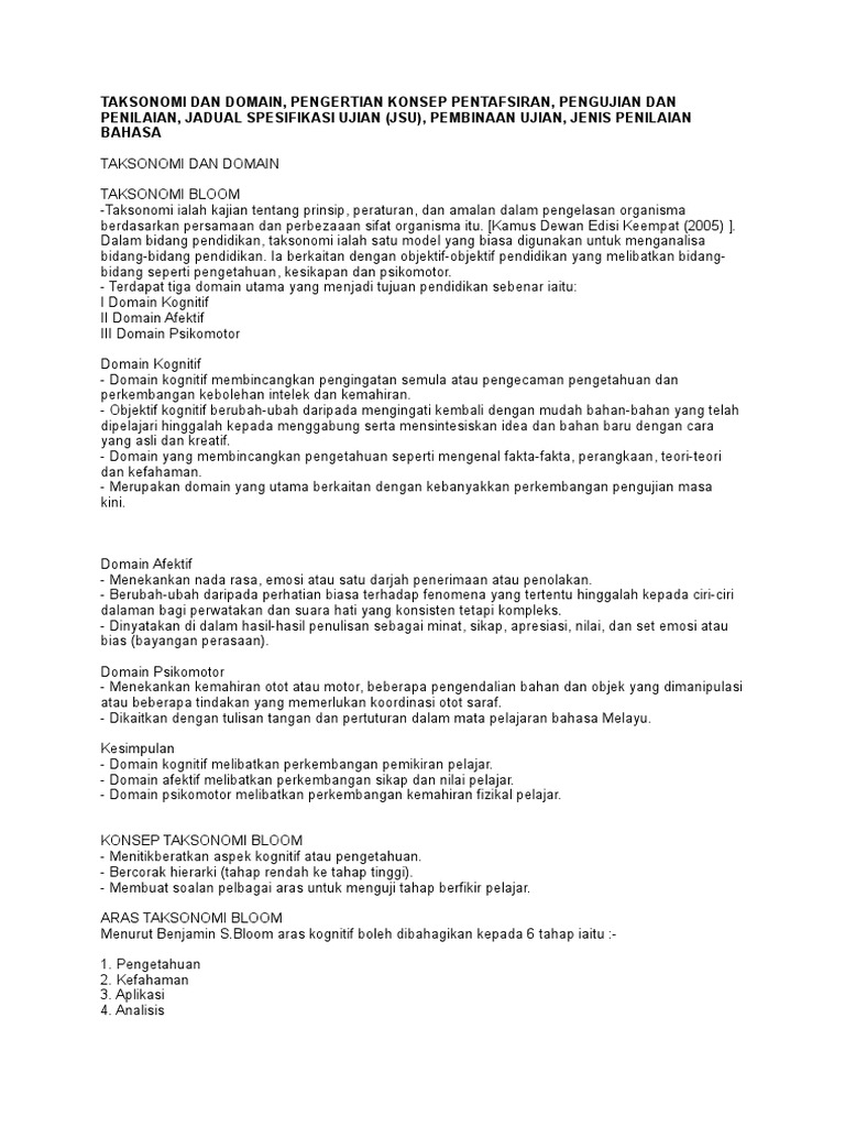 Taksonomi Dan Domain Pdf