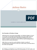 Database Basics: Jaime B. Vanguardiajr