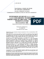 Extension of Rules A-1.1 and A-2.5 Concerning Numerical Terms Used in Organic Chemical Nomenclature