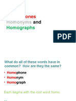 Homophones Homograp