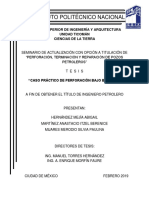 Caso práctico de perforación bajo balance en el IPN