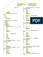 English & IT Online Final Term Test Oct 2019