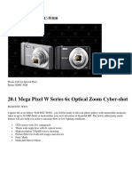 20.1 Mega Pixel W Series 6x Optical Zoom Cyber-Shot