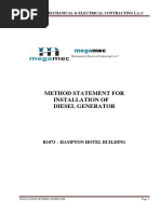 Diesel Generator Installation Method Statement | PDF | Specification ...