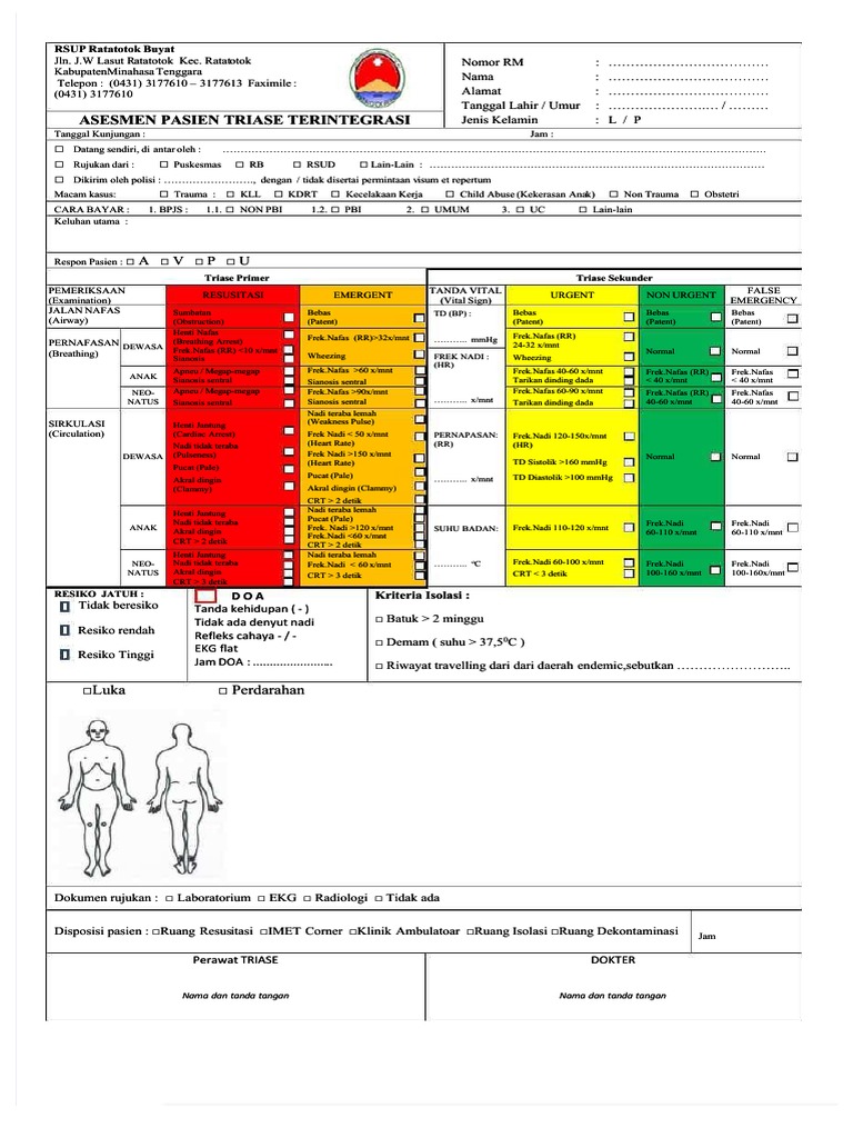 Form Triage Revisi | PDF