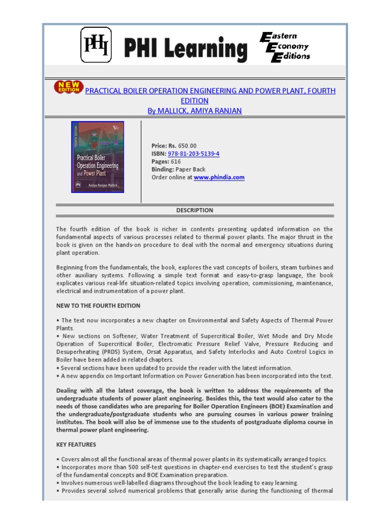 Practical Boiler Operation and Power Plant PDF | PDF | Boiler Power