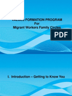 Values Formation Program For Migrant Workers Family Circles