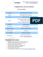 Android Application Development Besant Technologies Course Syllabus PDF
