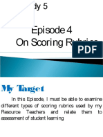 Episode 4 On Scoring Rubrics