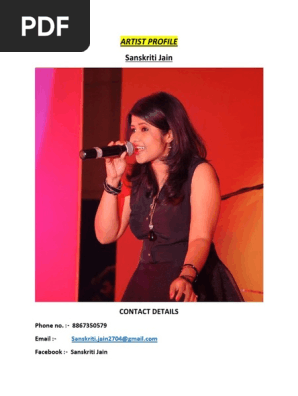 Solo Artist Profile_sanskriti Jain