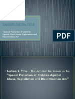 "Special Protection of Children Against Child Abuse, Exploitation and Discrimination Act