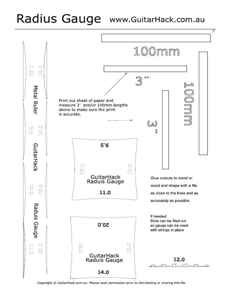 Printable Radius Gauge PDF PDF