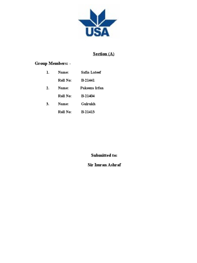 Section (A) Group Members | PDF
