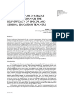 The Impact of An In-Service Training Program On The Self-Efficacy of Special and General Education Teachers