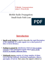 Mobile Radio Propagation: Small-Scale Path Loss: EENG473 Mobile Communications Module 3: Week #