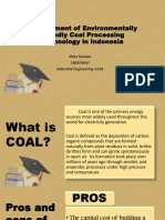 Development of Environmentally Friendly Coal Processing Technology in Indonesia