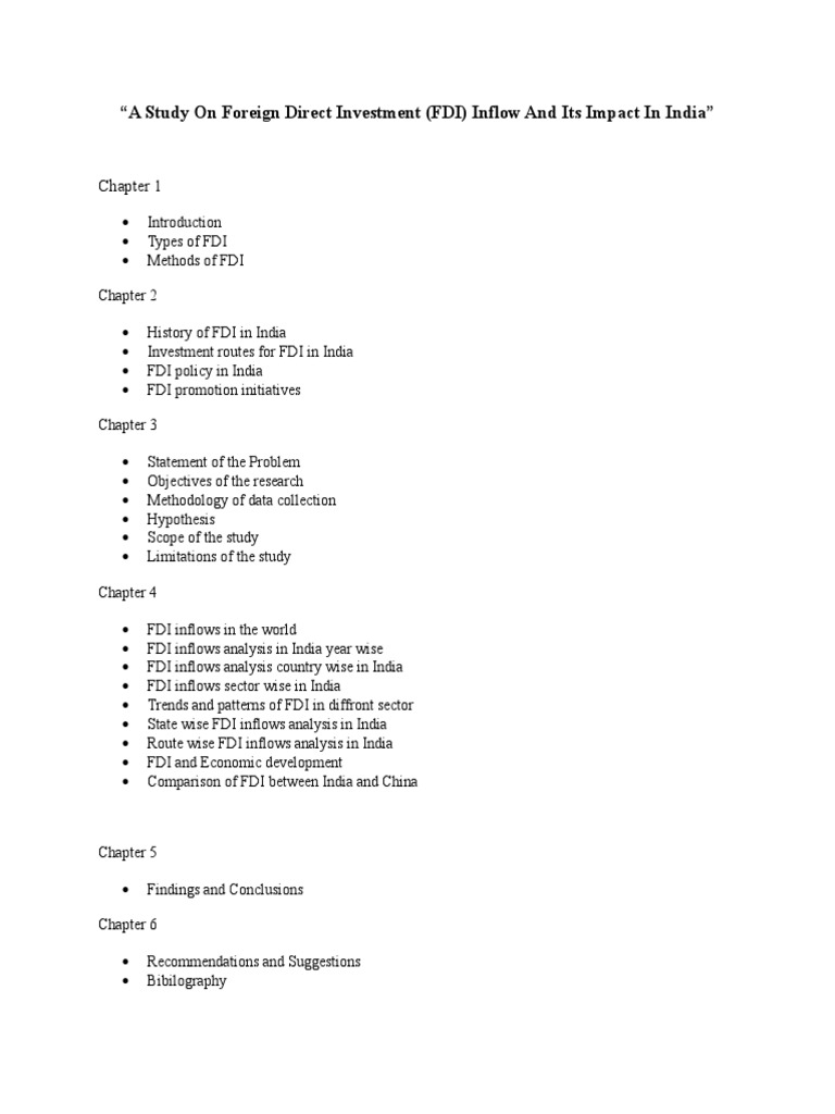 A Study On Foreign Direct Investment Specialization (Repaired) | PDF ...