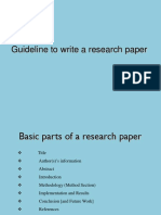 Guideline To Write A Research Paper