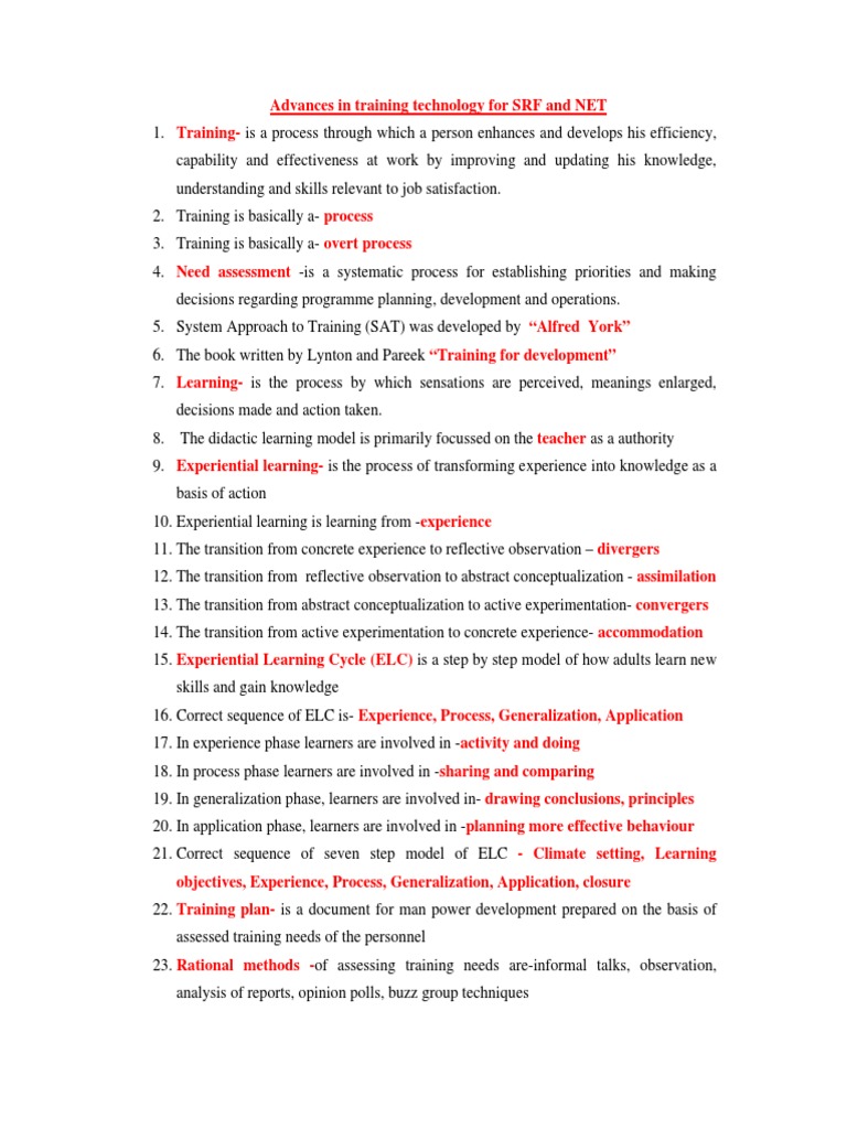 Training Design Process Insights | PDF | Learning | Simulation