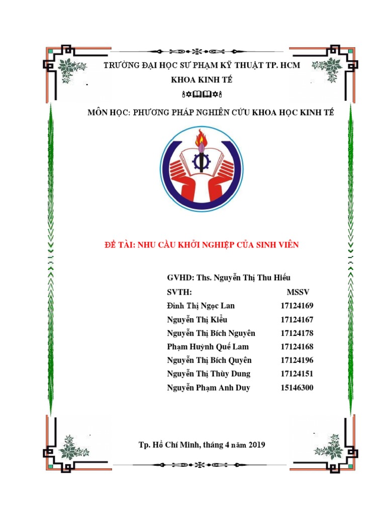 Tiểu Luận Phương Pháp Nghiên Cứu Khoa Học-kinh Tế | PDF