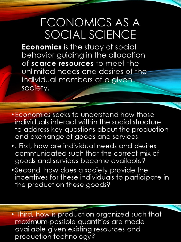 C2 Economics As Social Science | PDF | Factors Of Production | Economic ...