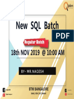 New SQL Batch: 18th NOV 2019 at 10:00 AM