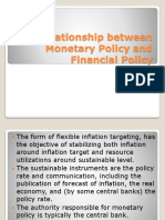 Relationship Between Monetary Policy and Financial Policy