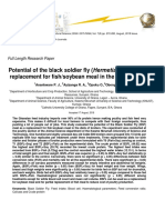 Potential of The Black Soldier Fly Hermetia Illuscens As A Replacement For Fish Soybean Meal in The Diet of Broilers