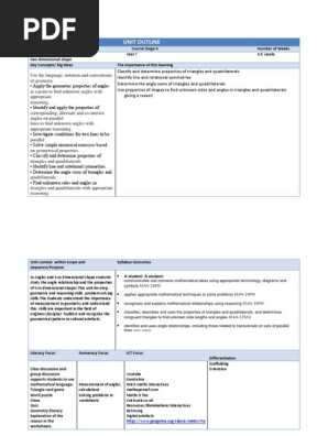 Maths Unit Professional Task Assignment 2 Triangle Shape