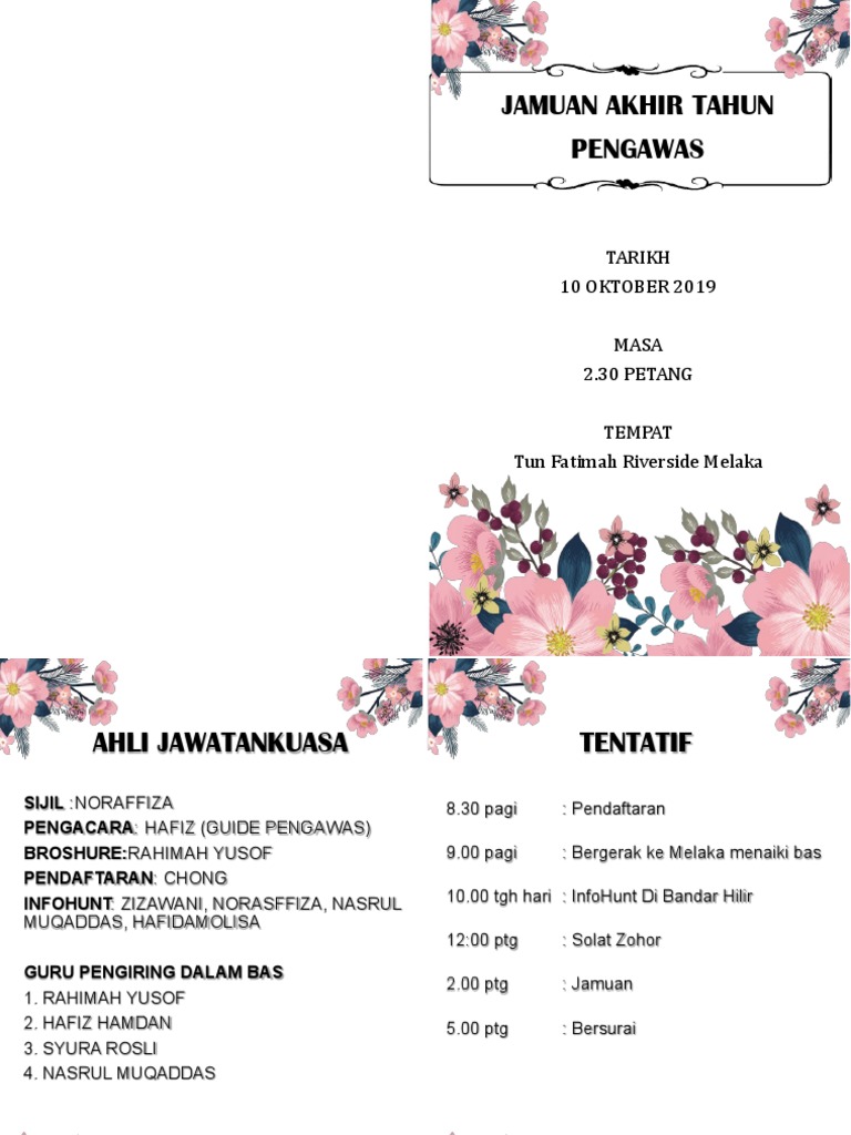 Contoh Brochure Jamuan | PDF