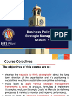 Business Strategy and Management Objectives