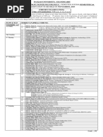 Examination To Be Held in November, 2019: Date & Day Subject, Paper & Code No