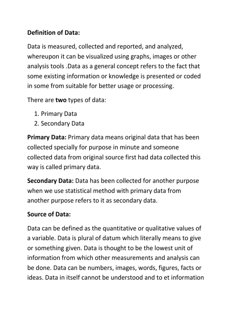 Assignment On Data | PDF | Data | Survey Methodology