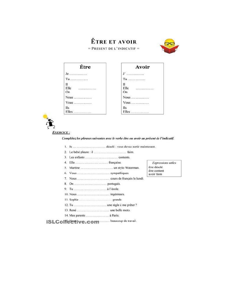 Verb Etre Avoir