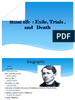 Rizal's Exile, Trials and Martyrdom in 1896