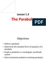 Parabola Lesson - Define, Graph and Solve Problems