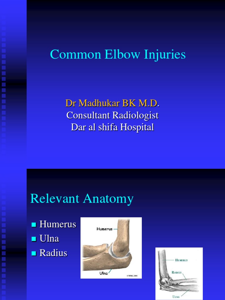Common Injuries To The Elbow PDF Elbow Joints