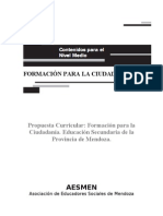 Formación para La Ciudadanía - Propuesta de Diseño Curricular - (Provincia de Mendoza - Argentina)