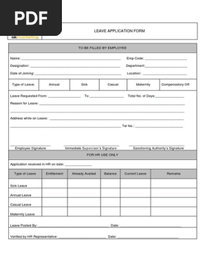 Leave Form
