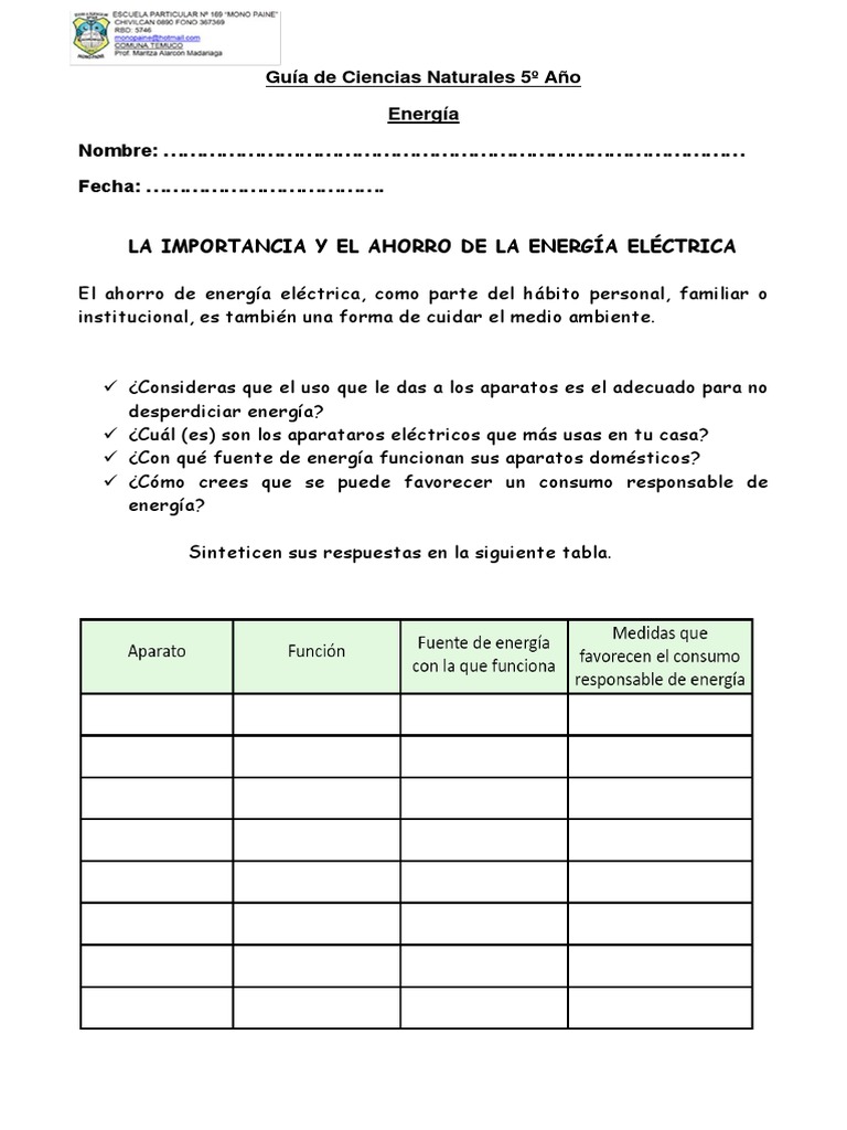 Ahorro de Energía para Niños | PDF | Salud y bienestar