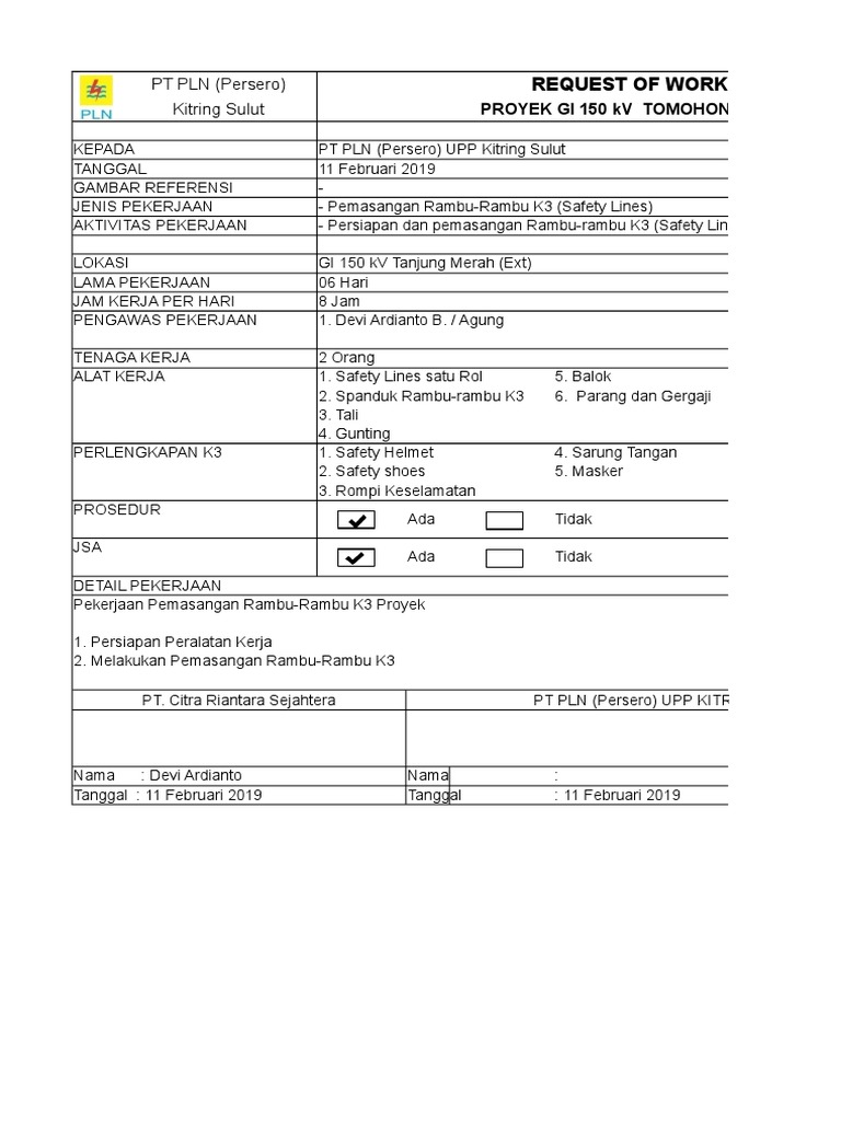 Sop Pemasangan Rambu-Rambu k3 | PDF