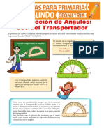 Construcción de Ángulos Utilizando El Transportador para Segundo de Primaria