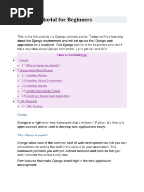 Django for beginners 
