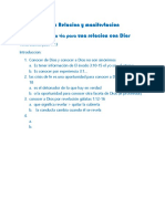 Relacion y Manifestacion Una Relacion Con Dios: Título: Conocer La Via para