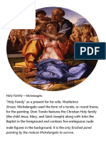 Holy Family - : Strozzi. Michelangelo Used The Form of A Tondo, or Round Frame