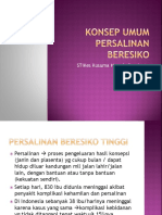 Konsep Umum Persalinan Beresiko