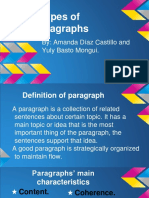 Types of Paragraphs: By: Amanda Díaz Castillo and Yuly Basto Mongui