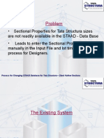 Problem: Process For Changing STAAD Database For Tata Structura - Steel Hollow Sections
